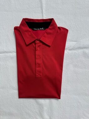 Travis Mathew Men's Red Polo Shirt M